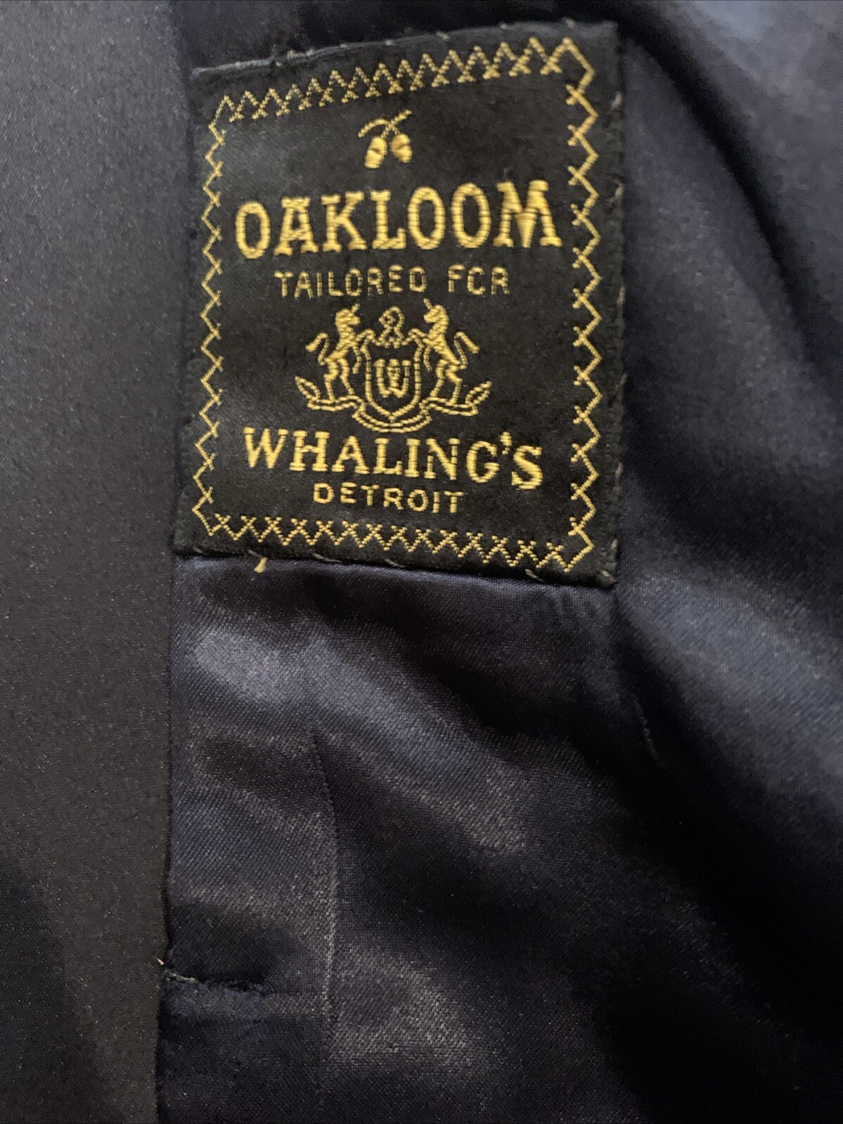 Oakloom Mens Blue Wool Lined Tuxedo Satin Trim Size 42-43 Pants 31-30