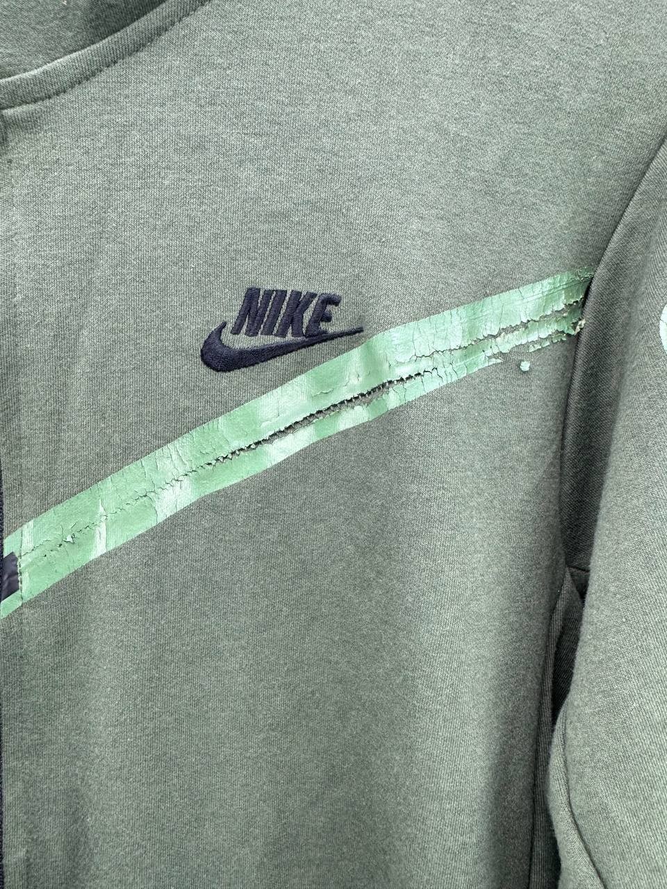 Nike Tech Fleece Mens Olive Green Full Zip Hoodie Size M