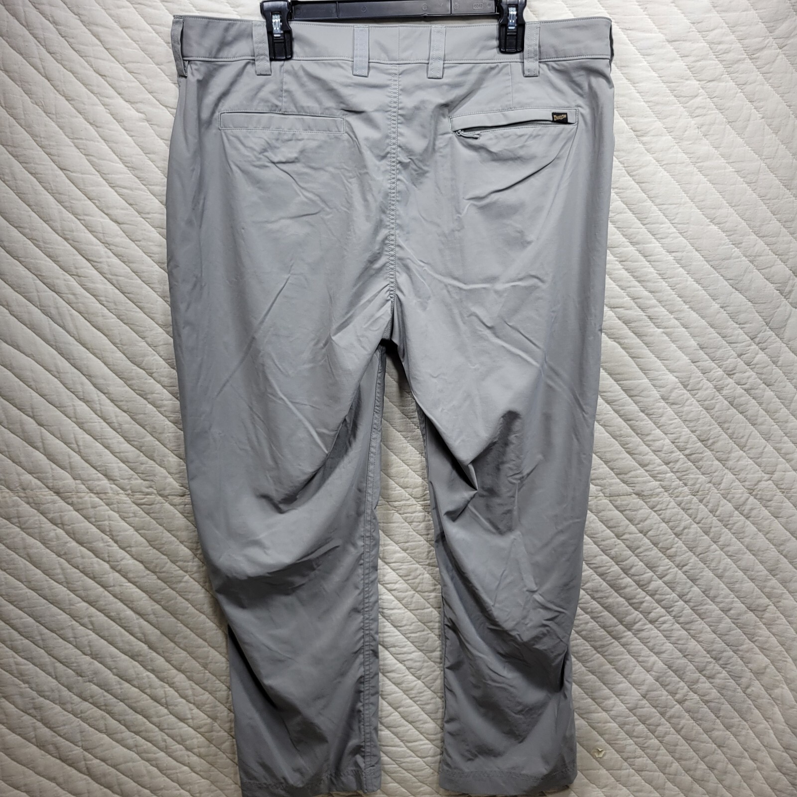 Duluth Trading Men Size 40 x 30 Pants Gray Armachillo Chinos Straight Stretch