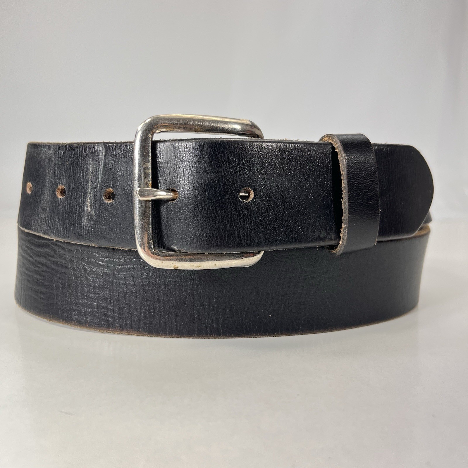 Gelante Black Full Grain Leather Work Belt – Men’s Size 40