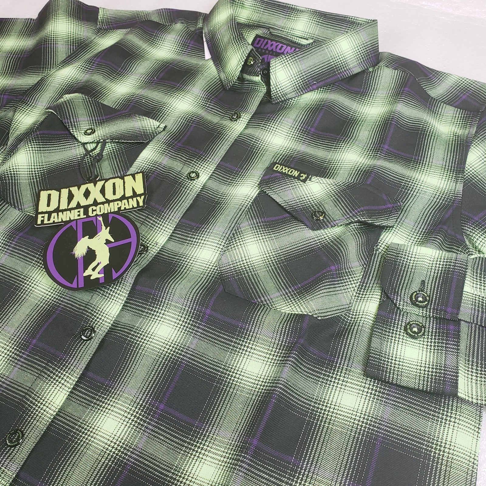 NWT Women’s XL Dixxon Dimebag Darrell Women’s Glow In The Dark Flannel Shirt