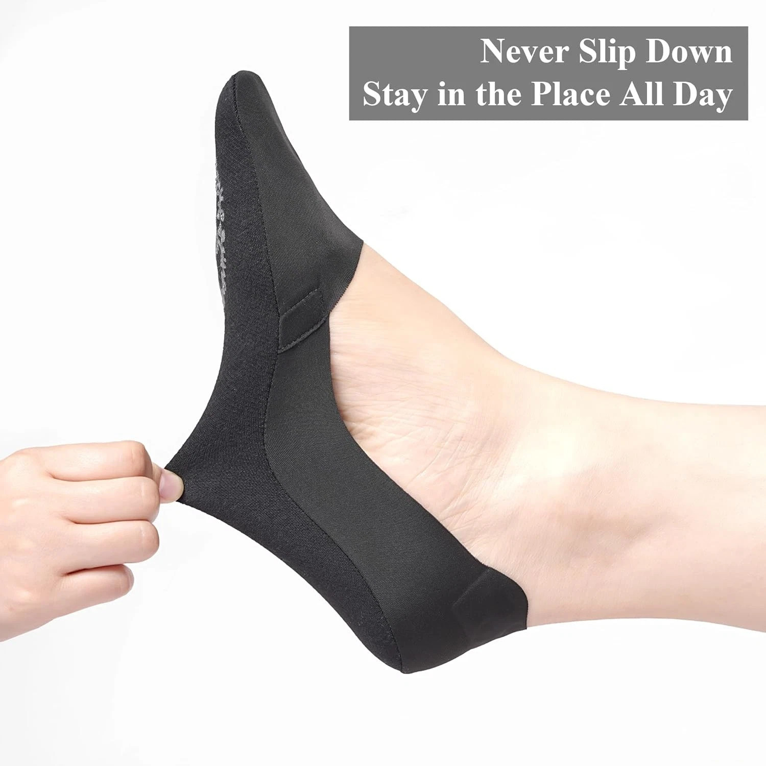 8x No Show Socks Nylon Non Slip Low Cut Invisible Liner Footies Thin Silk Socks