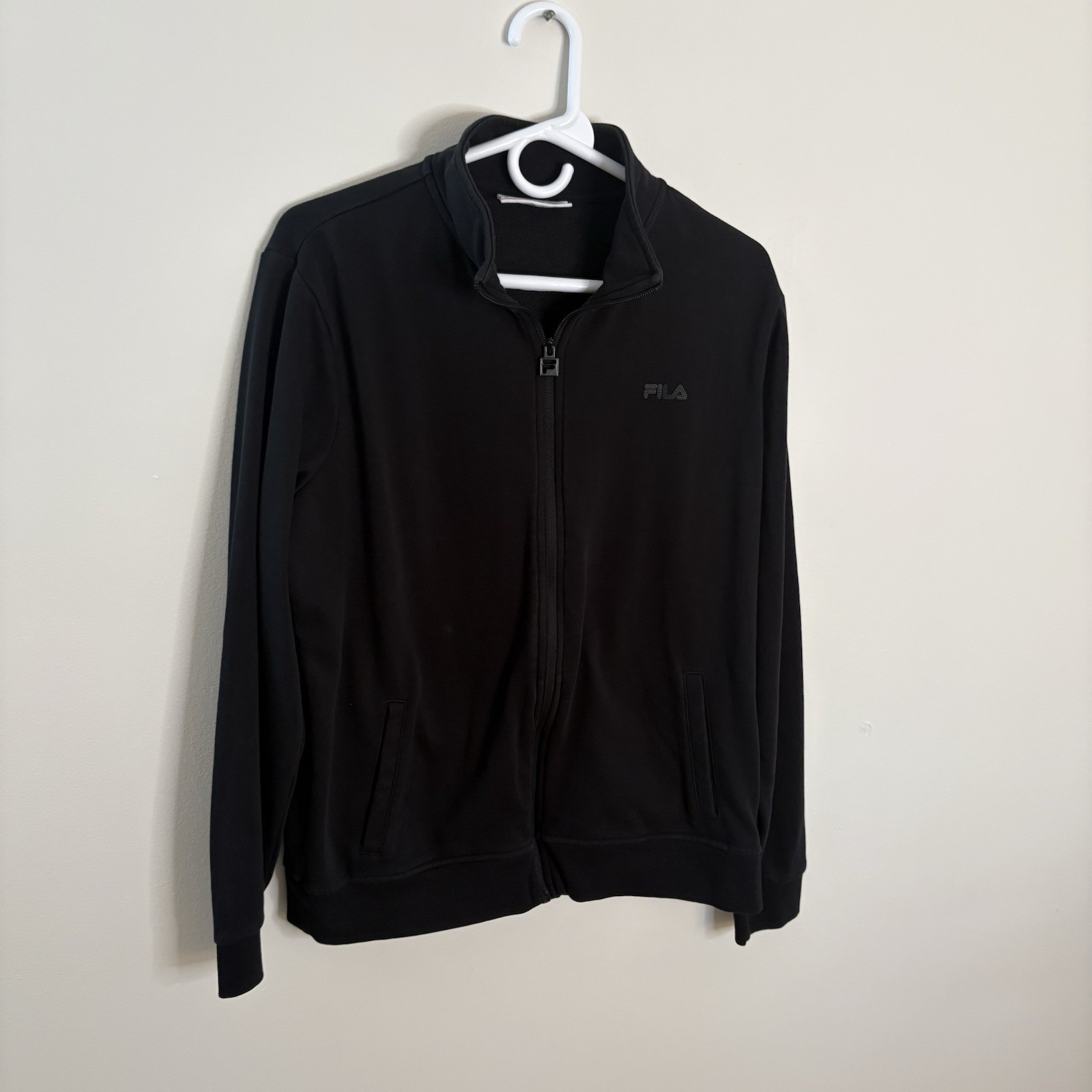 FILA Sport Men’s XL Black Full Zip Sweater Sweatshirt Work Casual Sporty Fall P6