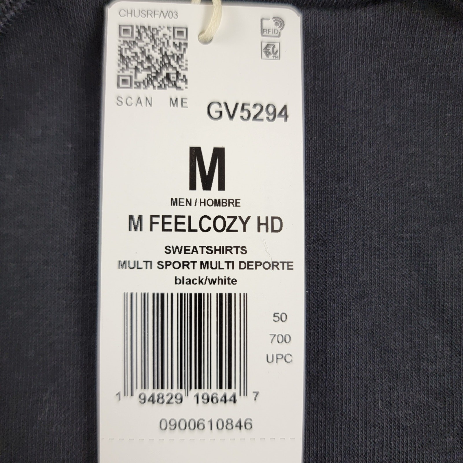 Adidas Mens Feelcozy Hoodie Black Sz M GV5294 (863-868)