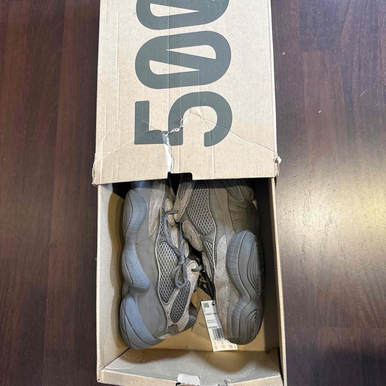 adidas Yeezy 500 Brown Clay Gray Low Top Suede Sneakers GX3606 2021 Men