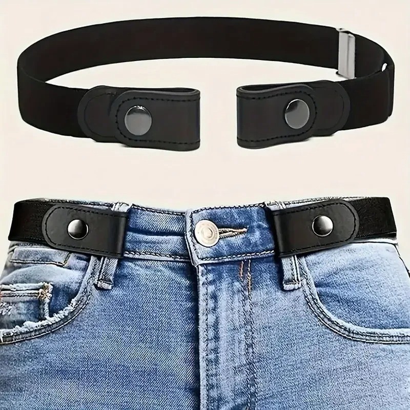 No Buckle Elastic Belt Invisible Stretch Waist Belt for Jeans Pants Unisex