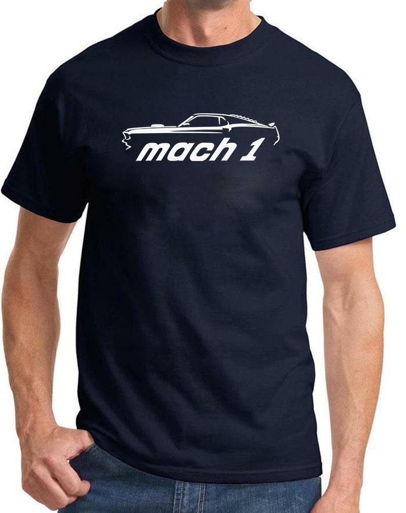 1969 Ford Mach 1 Mustang Classic Outline Design Tshirt NEW COLORS