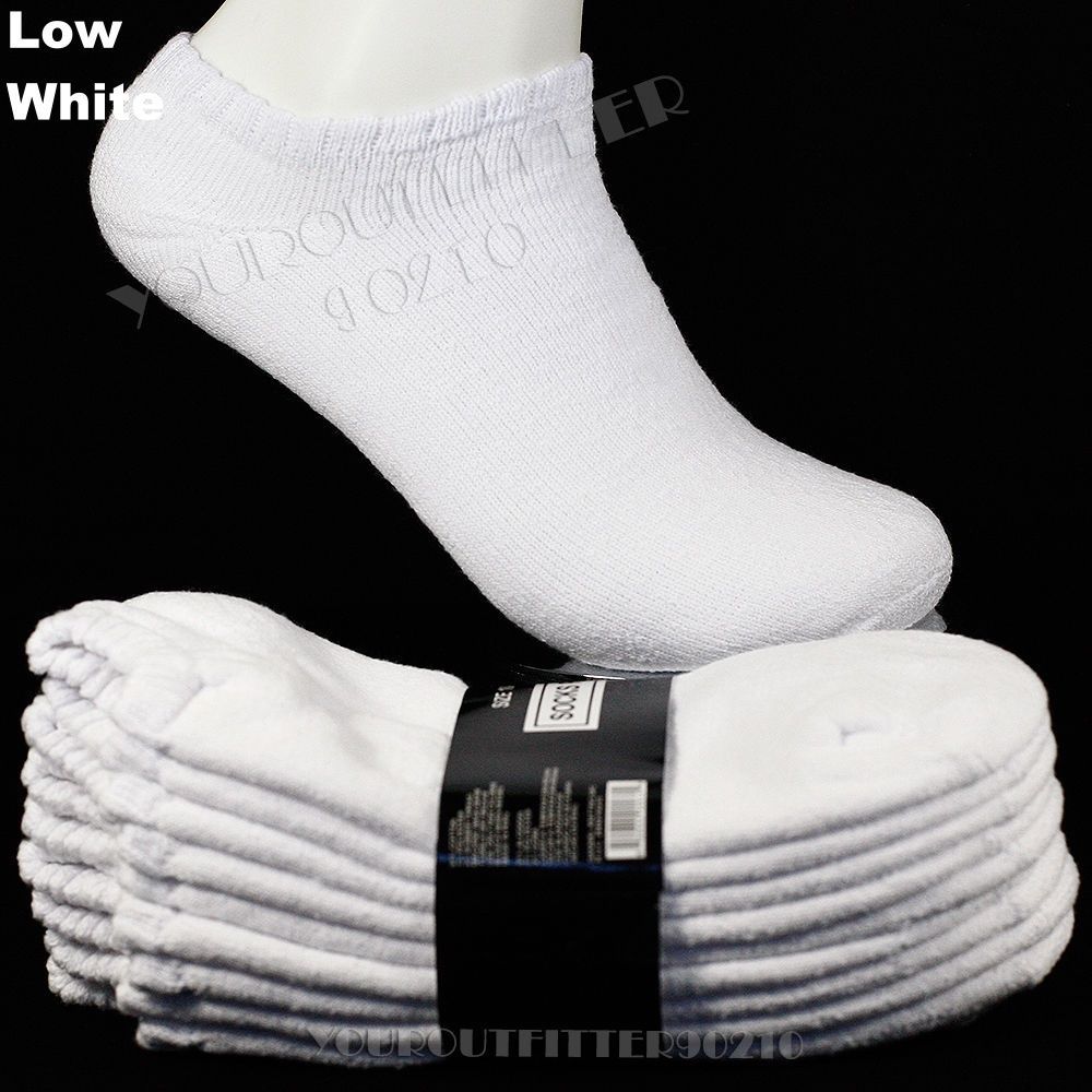 9-11 Women 10-13 10-15 Men Heavy Cotton Socks Lot Sports Crew Anklet Low Cut