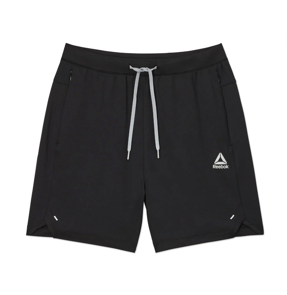 REEBOK Men’s Size XL Turbo Knit Performance Shorts 6” Inseam • Black
