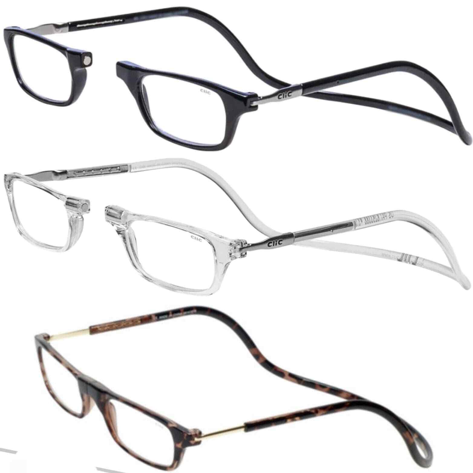 Clic Original Magnetic Magnified Readers Black, Tortoise, Smoke or Clear Reading