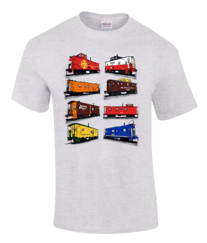 Caboose AuthenticTrains lover train enthusiast Railroad T-Shirt [100]