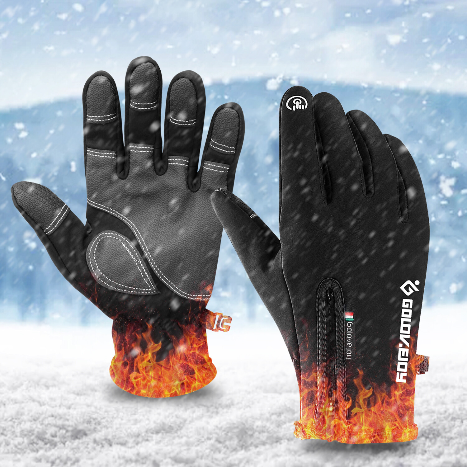 Men Women Winter Thermal Waterproof Windproof Touch Screen Warm Ski Snow Gloves
