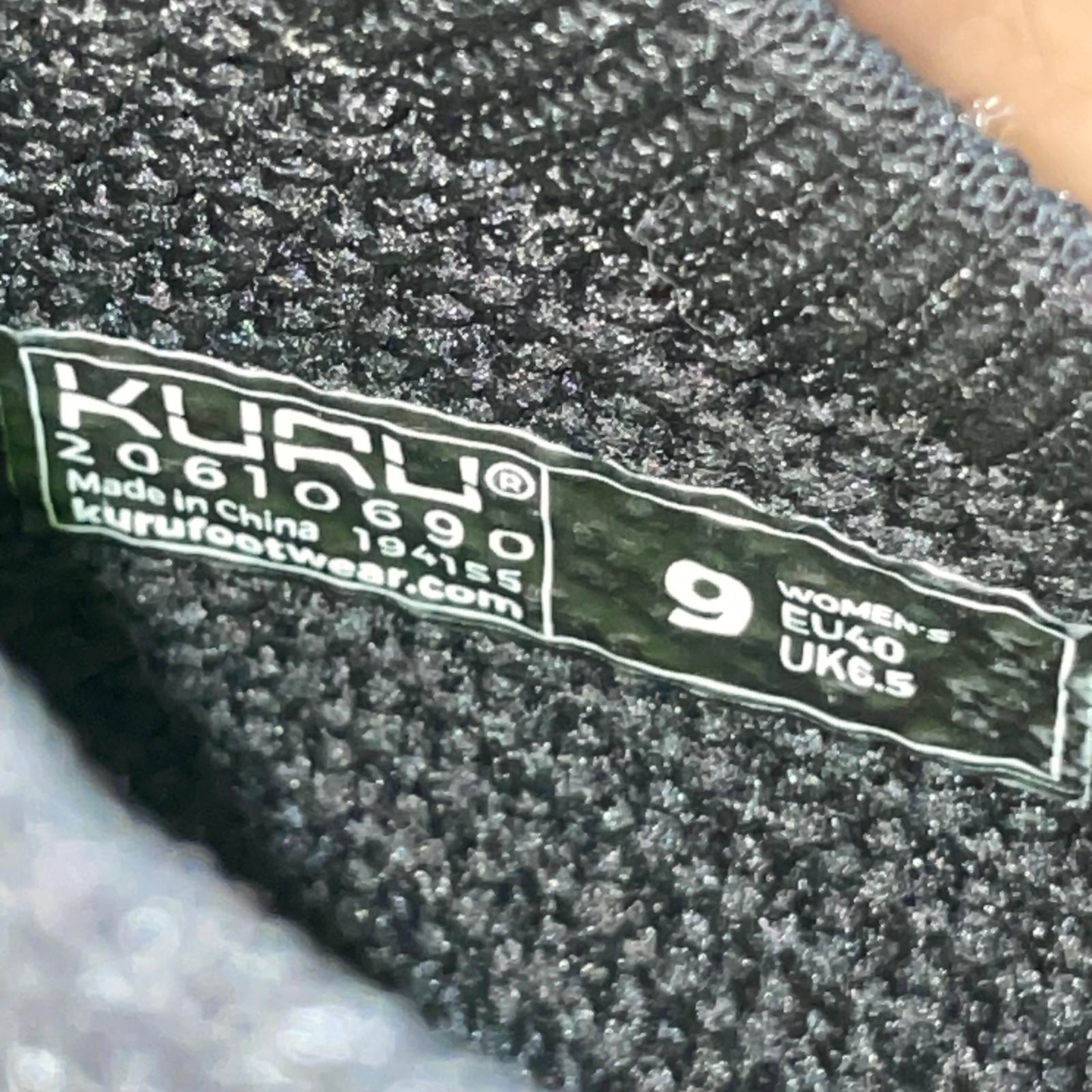Kuru Shoes Womens 9 Stride Slip On Sneakers Knit Stretch Black Comfort