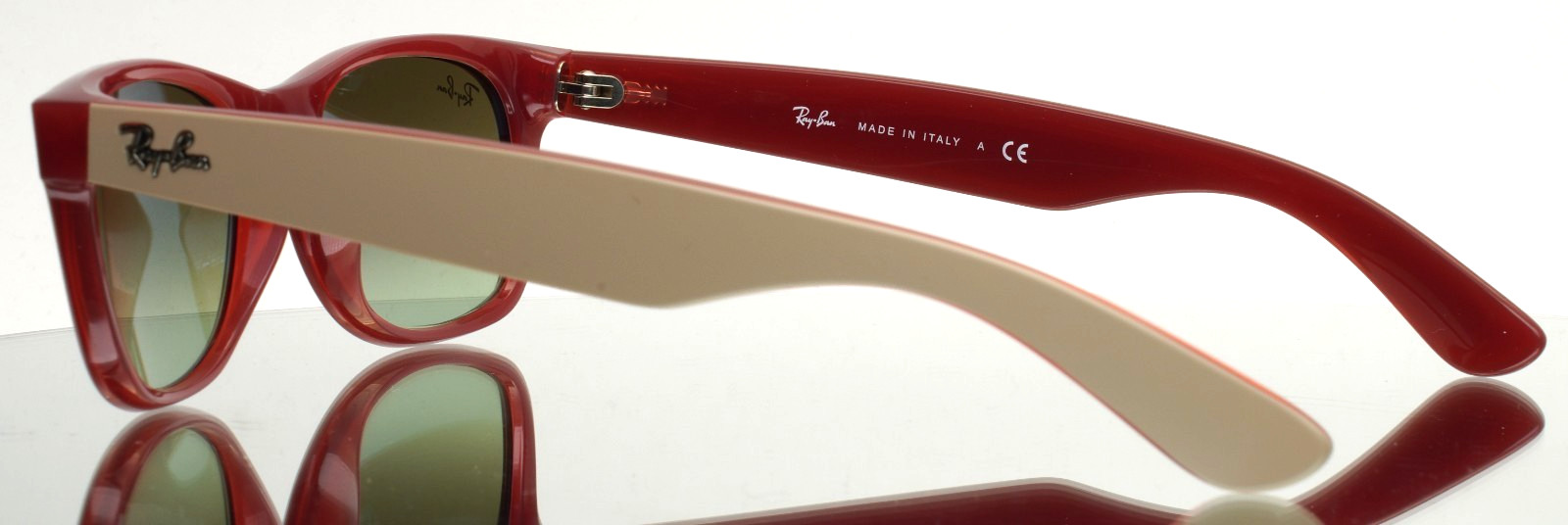 RAY BAN RB2132 New Wayfarer 6307/A6 Beige Mens Sunglasses 52-18-145 B:38