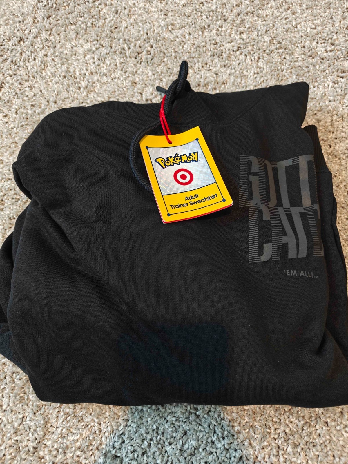 Adult Hooded Sweatshirt Pokémon x Target Size XS/L/2XL – BLACK/CREAM AVAILABLE