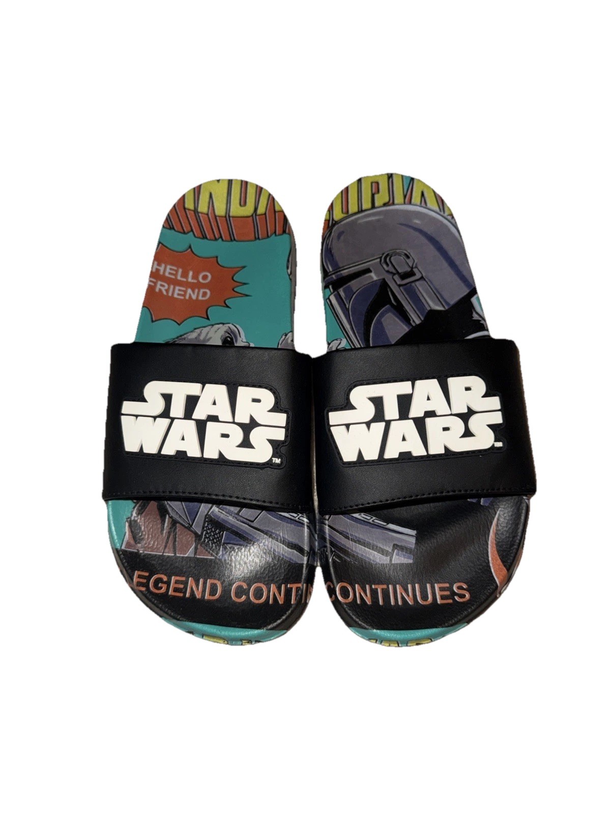 Star Wars The Mandalorian Ground Up Men’s Sport Slides Sandals Size 10 Large