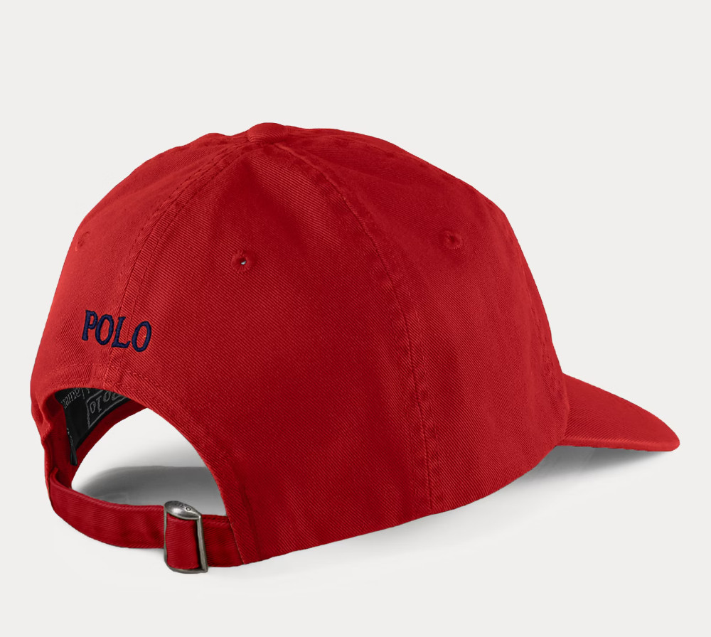 Polo Ralph Lauren Men’s One Size Cotton Chino Adjustable Ball Cap Red