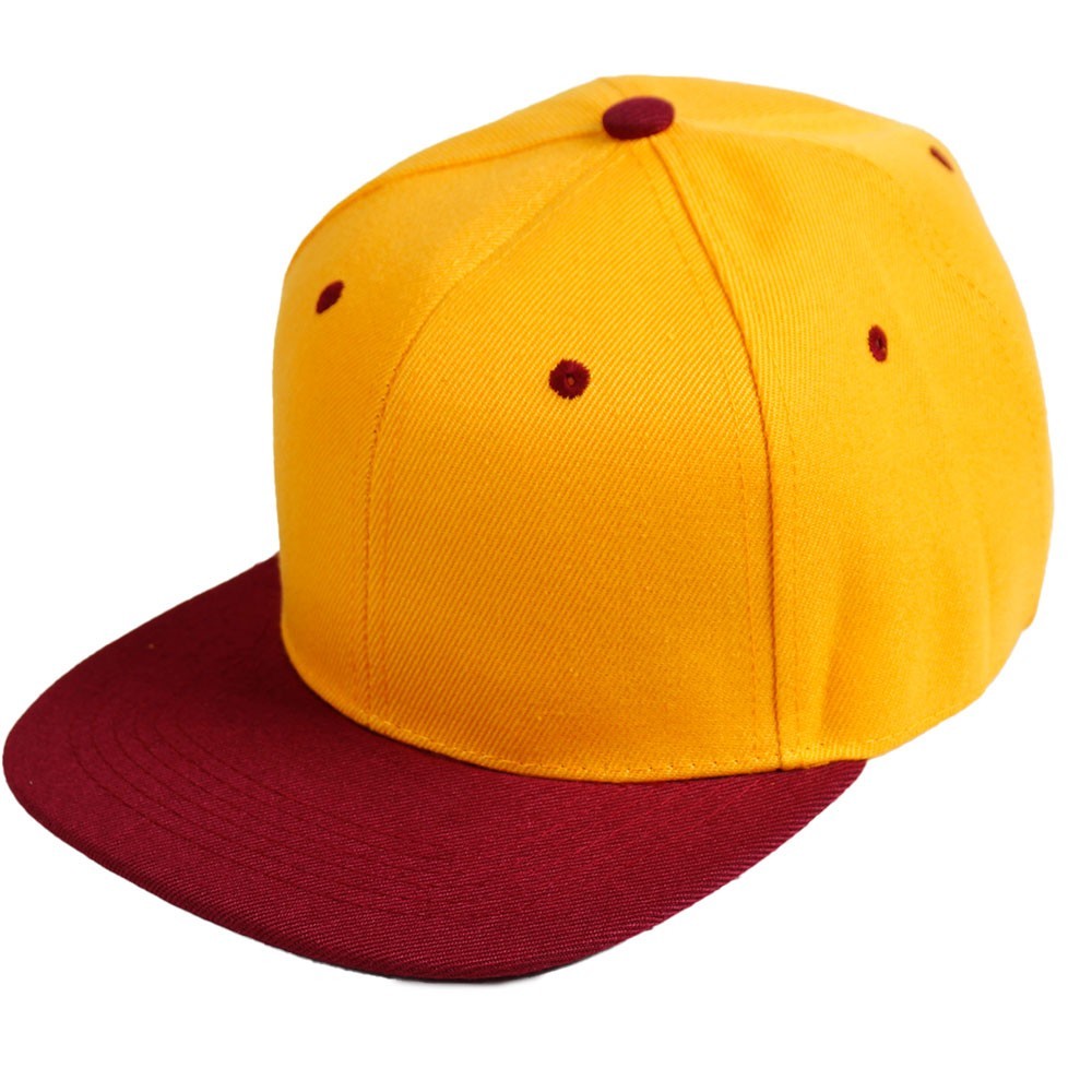 Snapback Baseball Cap Flat Bill Adjustable Blank Plain Solid Structured Hat