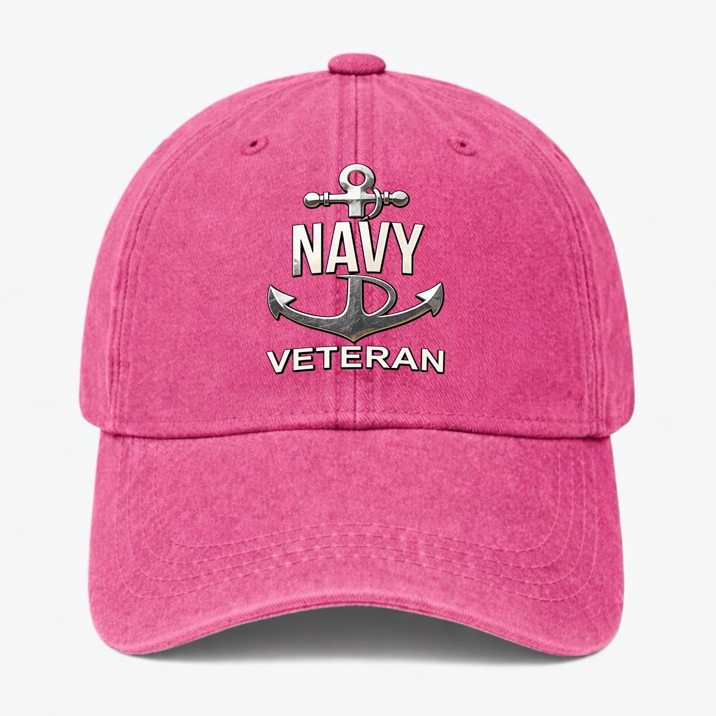 Navy Veteran Hat US Navy Military Veteran Adjustable Washed Baseball Cap