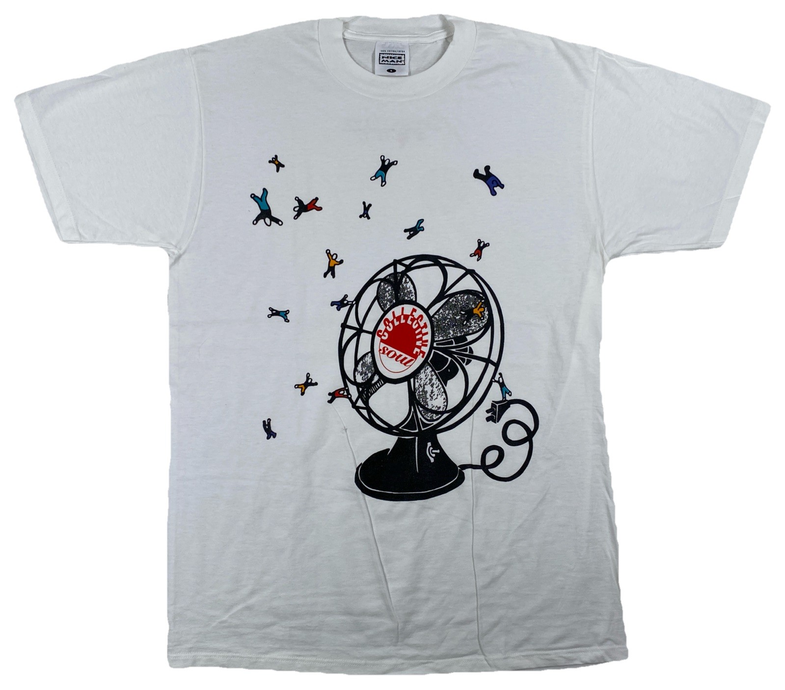 Vintage Collective Soul Band Desk Fan T-Shirt Large White Nice Man DeadStock