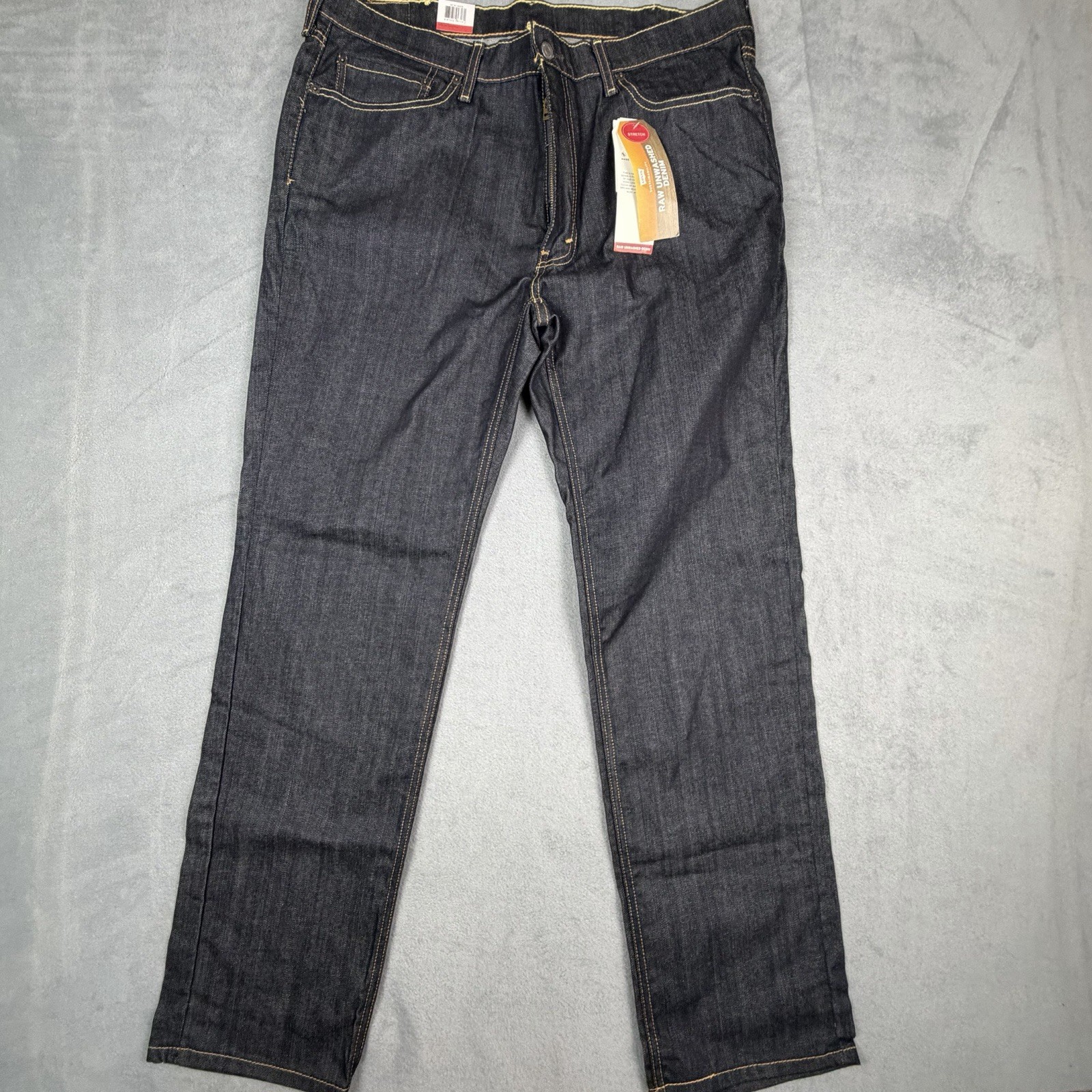 LEVI’S 541 ATHLETIC FIT RAW UNWASHED BLUE DENIM MEN SIZE 38X34 ZIP FLY NWT