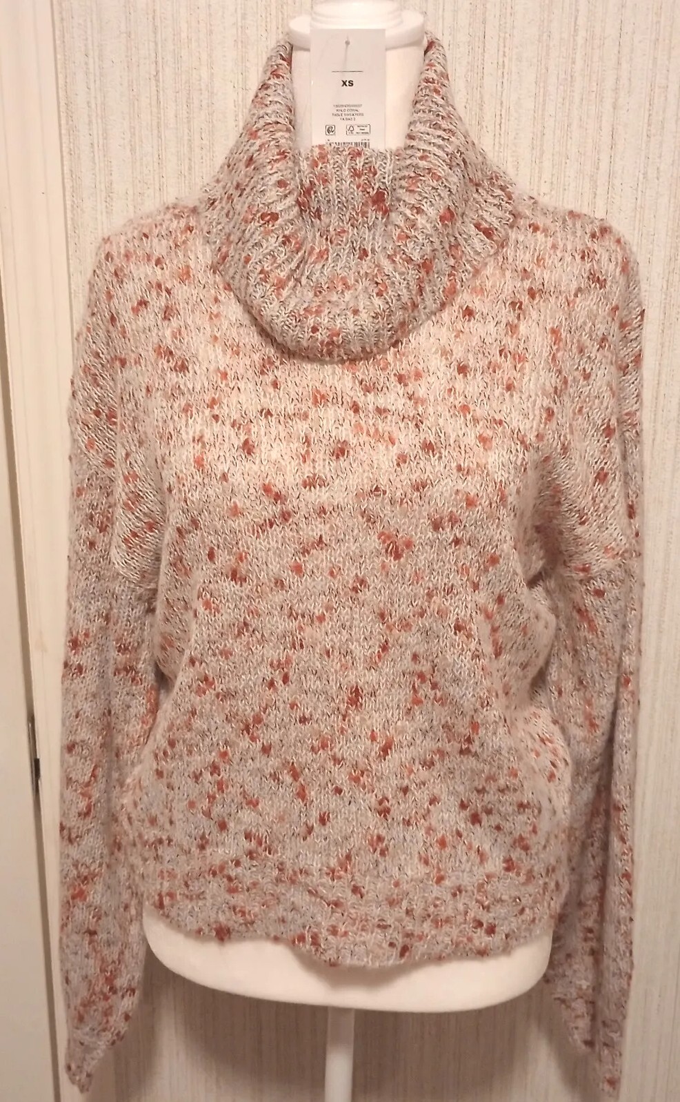 True Craft Women’s Sweater Size XS Knit Multicolored Turtle Neck Pull Over NWT