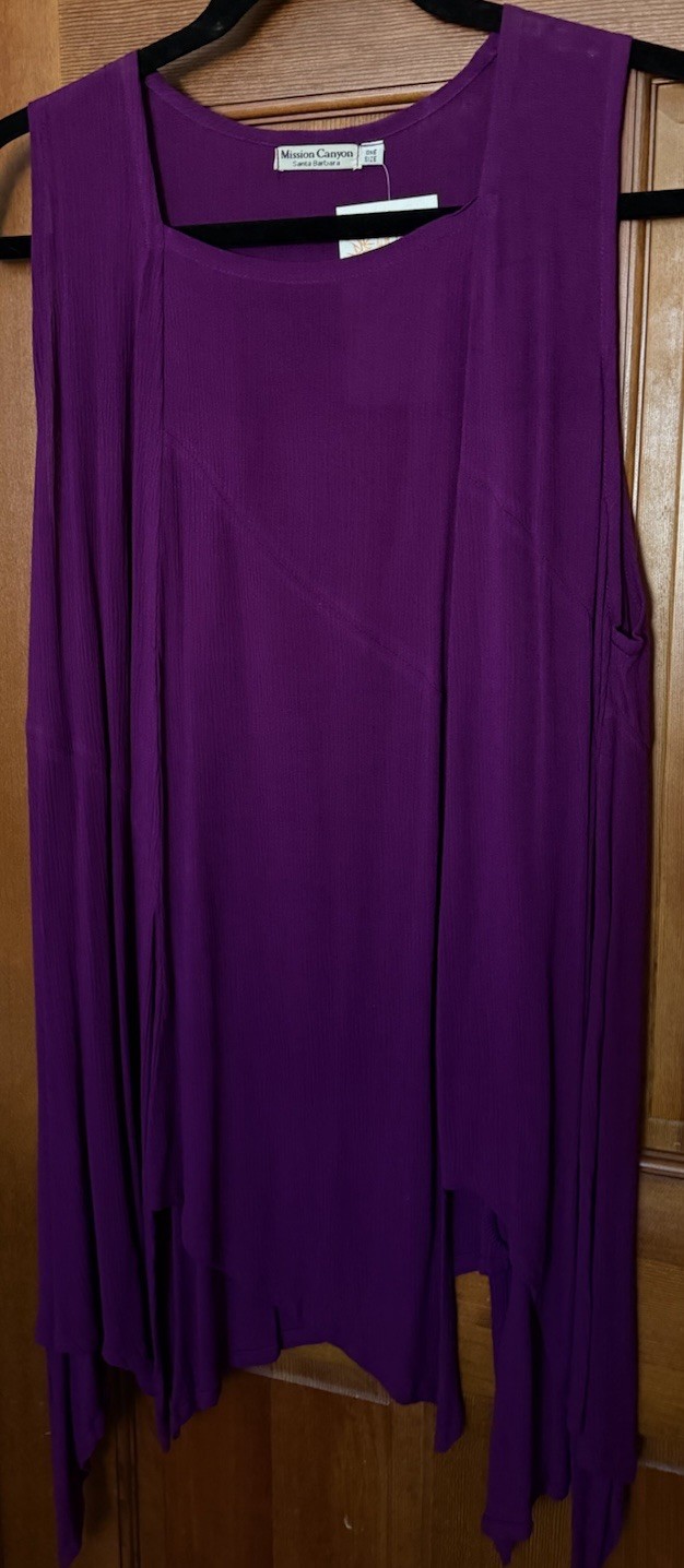 3 Pc Purple Mission Canyon Skirt, Tank And Scarf Set, One Size, New With Tags