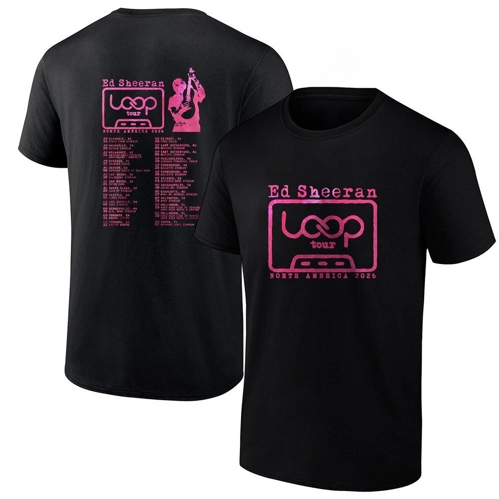 Ed Sheeran Loop Tour 2026 North America Unisex T-Shirt S-4XL