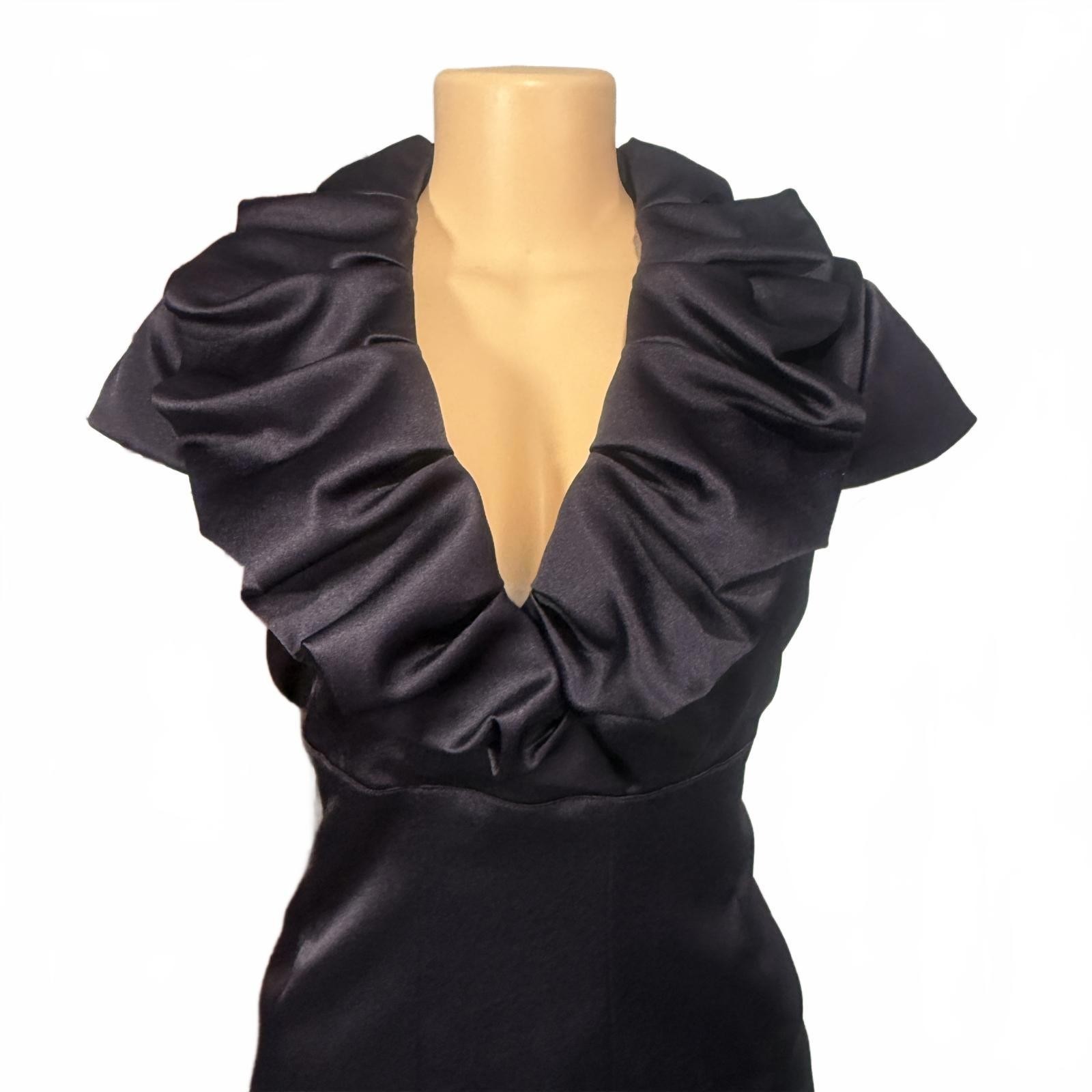 Jessica Howard V Neck Ruffle Collar Short Sleeve Sheath Dress Women’s Size 10