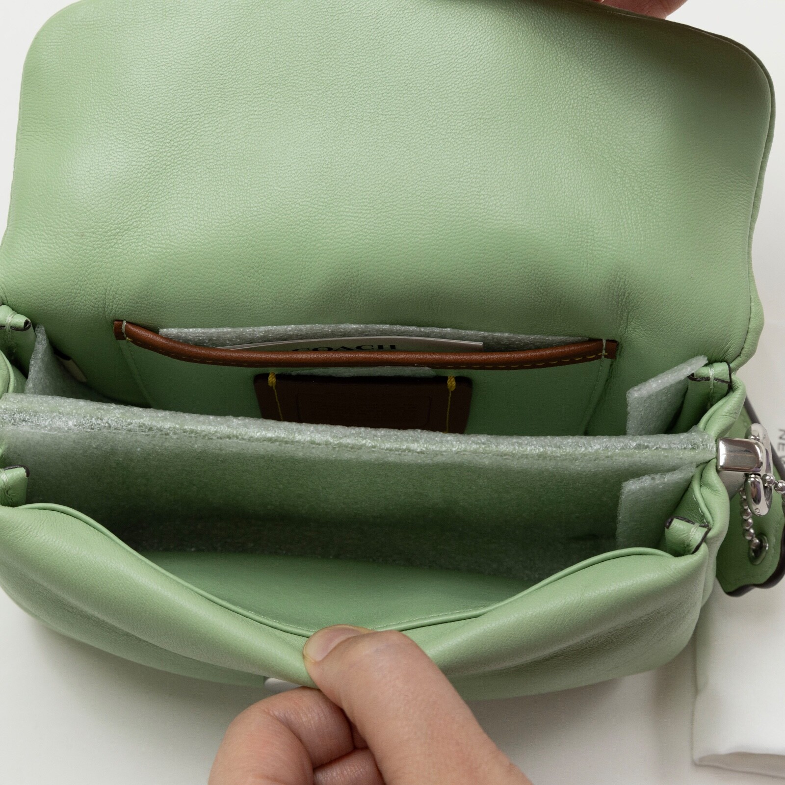 COACH Pillow Tabby Shoulder Bag 18 Pale Pistachio 0451