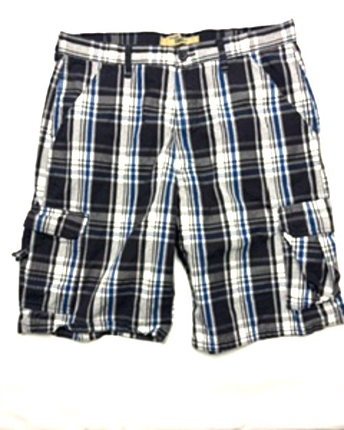 Wrangler Jeans Mens Cargo Plaid Cottton Shorts w34 Outdoor Casual