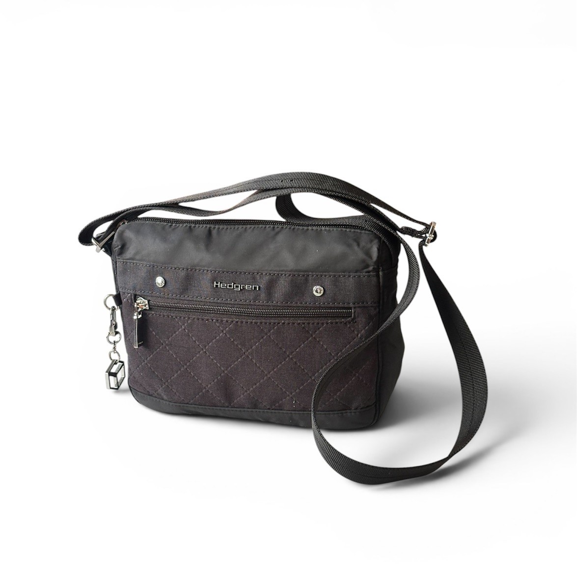Black Hedgren Diamond Star Lapis Adjustable Crossbody Bag Purse RFID Travel Work
