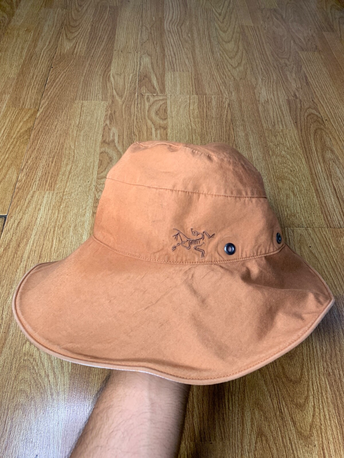 Arcteryx Sinsolo Hat Brown Orange Lightweight Air Sun Dry Bucket Cotton Nylon