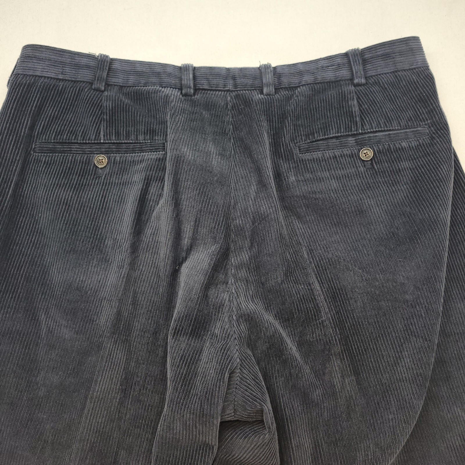 Brooks Brothers Corduroy Pants Mens 38×30 Navy Blue Hudson Straight Leg