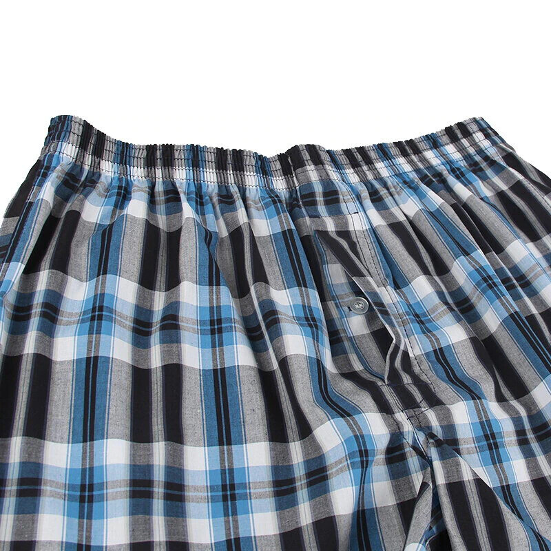 3 Pack Boxer Shorts Men Trunk Plaid Checker Trunk Shorts Underwear Lot Cotton