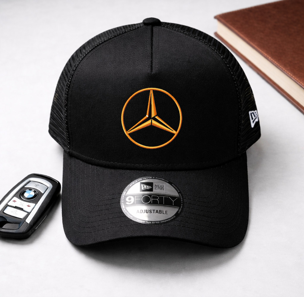 Mercedes Benz 9FORTY Trucker Cap Adjustable Embroidered Logo Mesh Hat