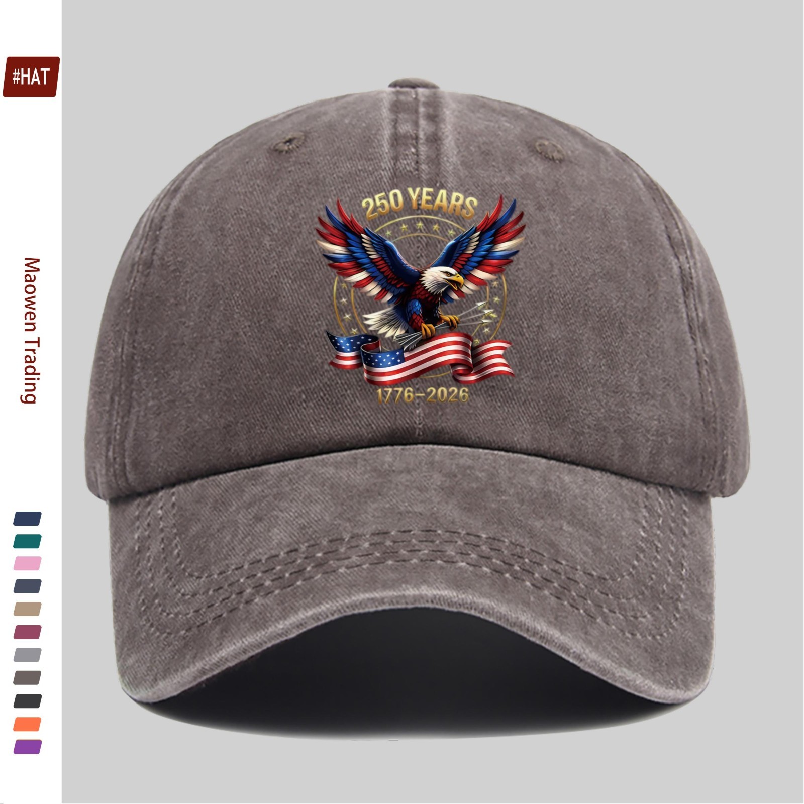 USA 250th Anniversary Hat 1776-2026 American Independence Eagle Flag Baseball Ca