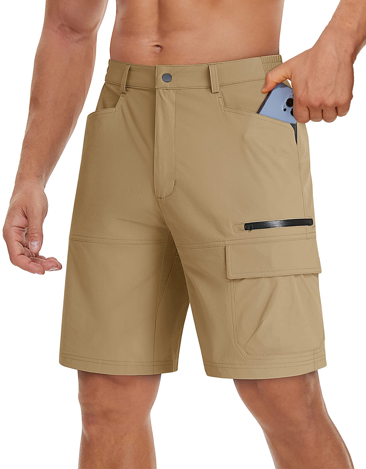 Men’s Hiking Shorts Quick Drying Ripstop Pants Casual 5-Pocket Cargo Work Shorts