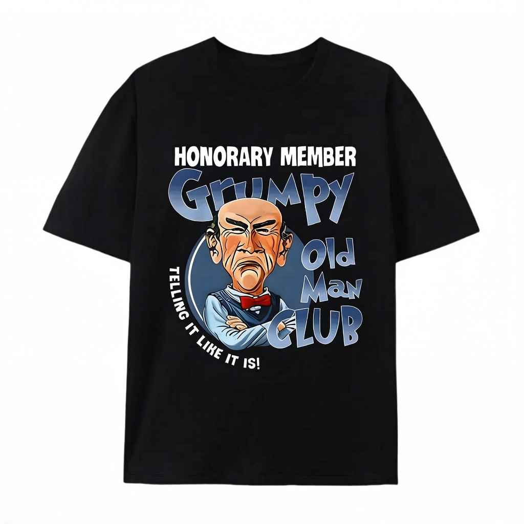 Men’s Grumpy Old for Man Club Honorary Member T-Shirt（On Front）
