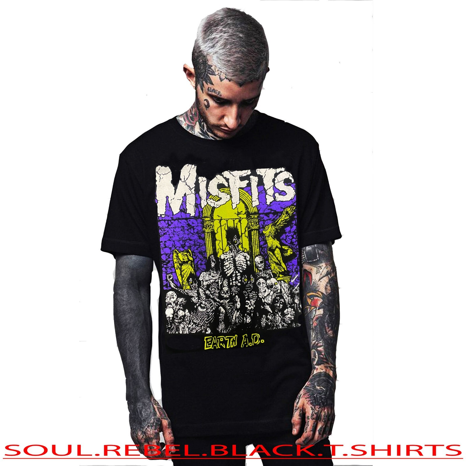 MISFITS EARTH A.D THE CLASSIC ROCK PUNK ROCK T SHIRTS