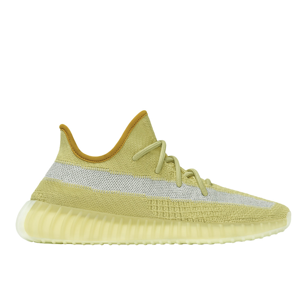 adidas Yeezy Boost 350 V2 Lace Up Mens Yellow Sneakers Casual Shoes FX9034