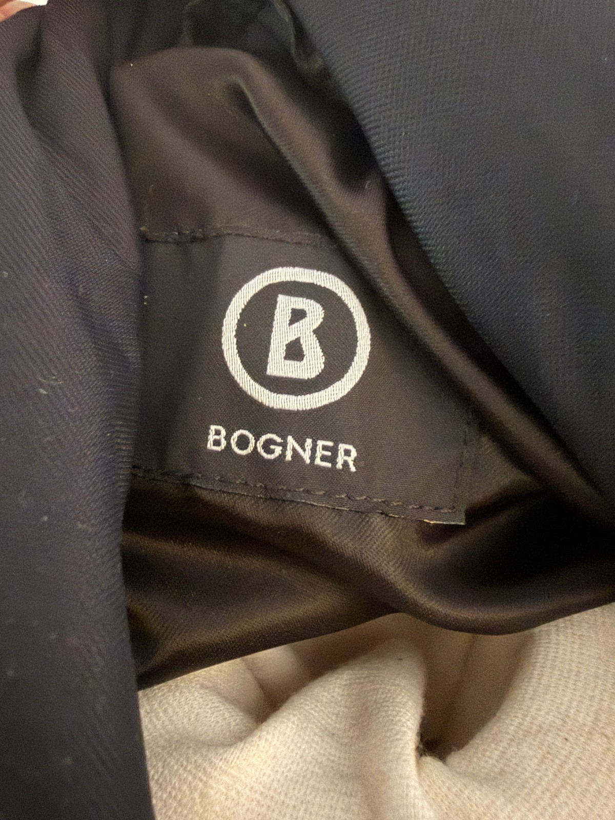 Vintage Bogner Goose Down Embroidered Vest Jacket Mens 42 Black