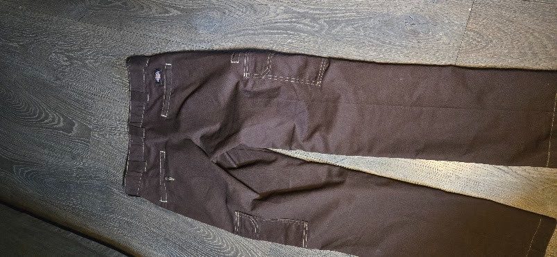 Dickies Pants Mens 30×30 Brown Slim Straight FLEX Cargo Utility Canvas Workwear
