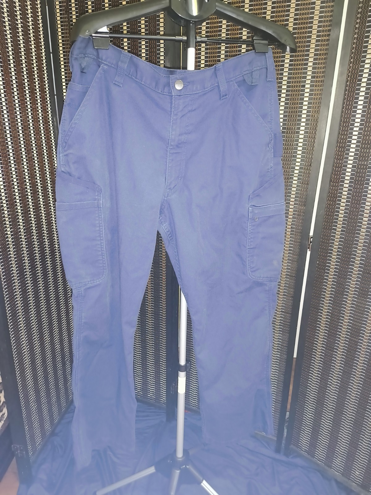 Carhartt Work cargo Pants Navy Blue Loose Fit, Size 36×30