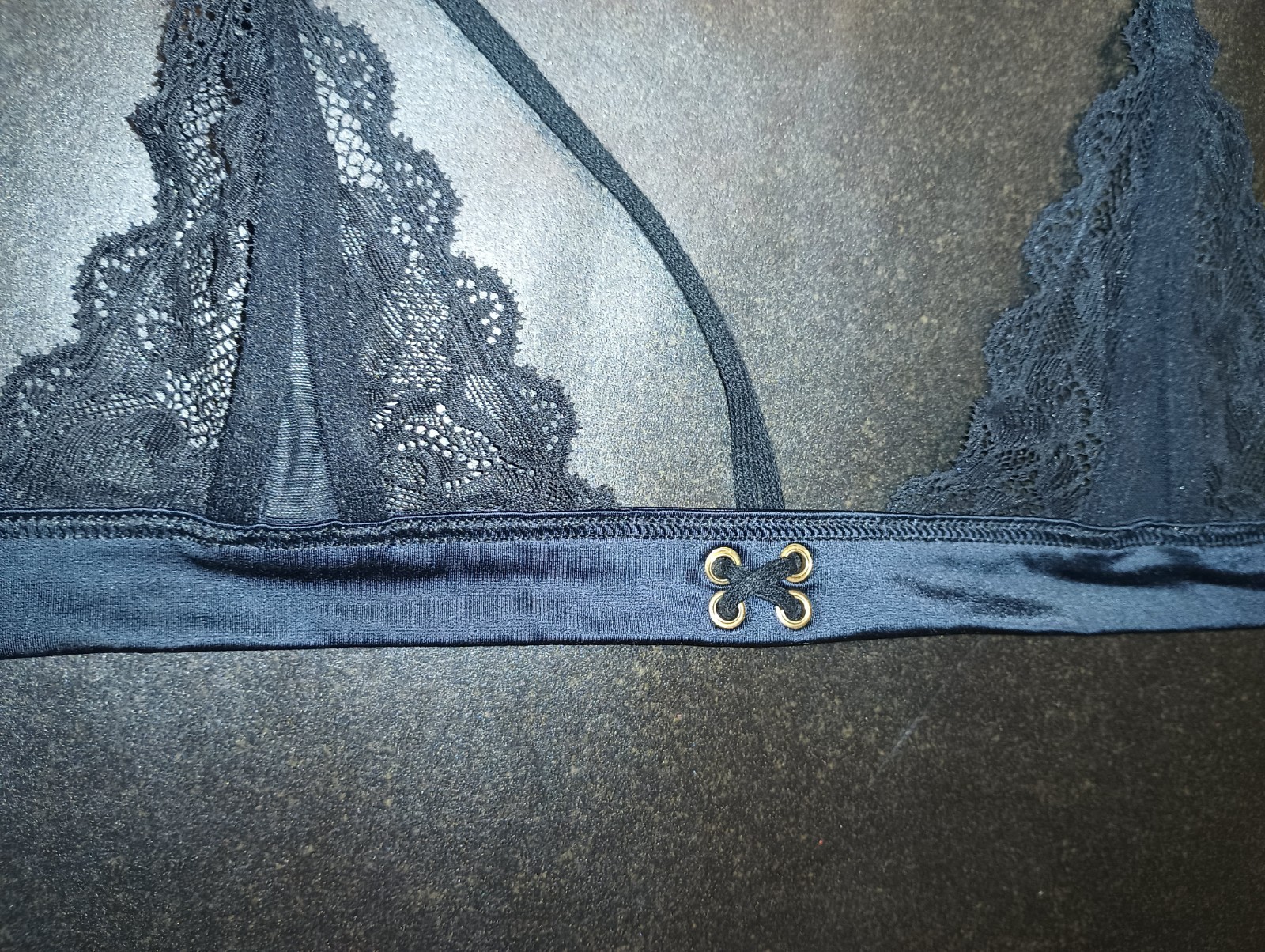 Victoria’s Secret Garter Belt Lingerie Black Lace Satin Ties Medium M Large L