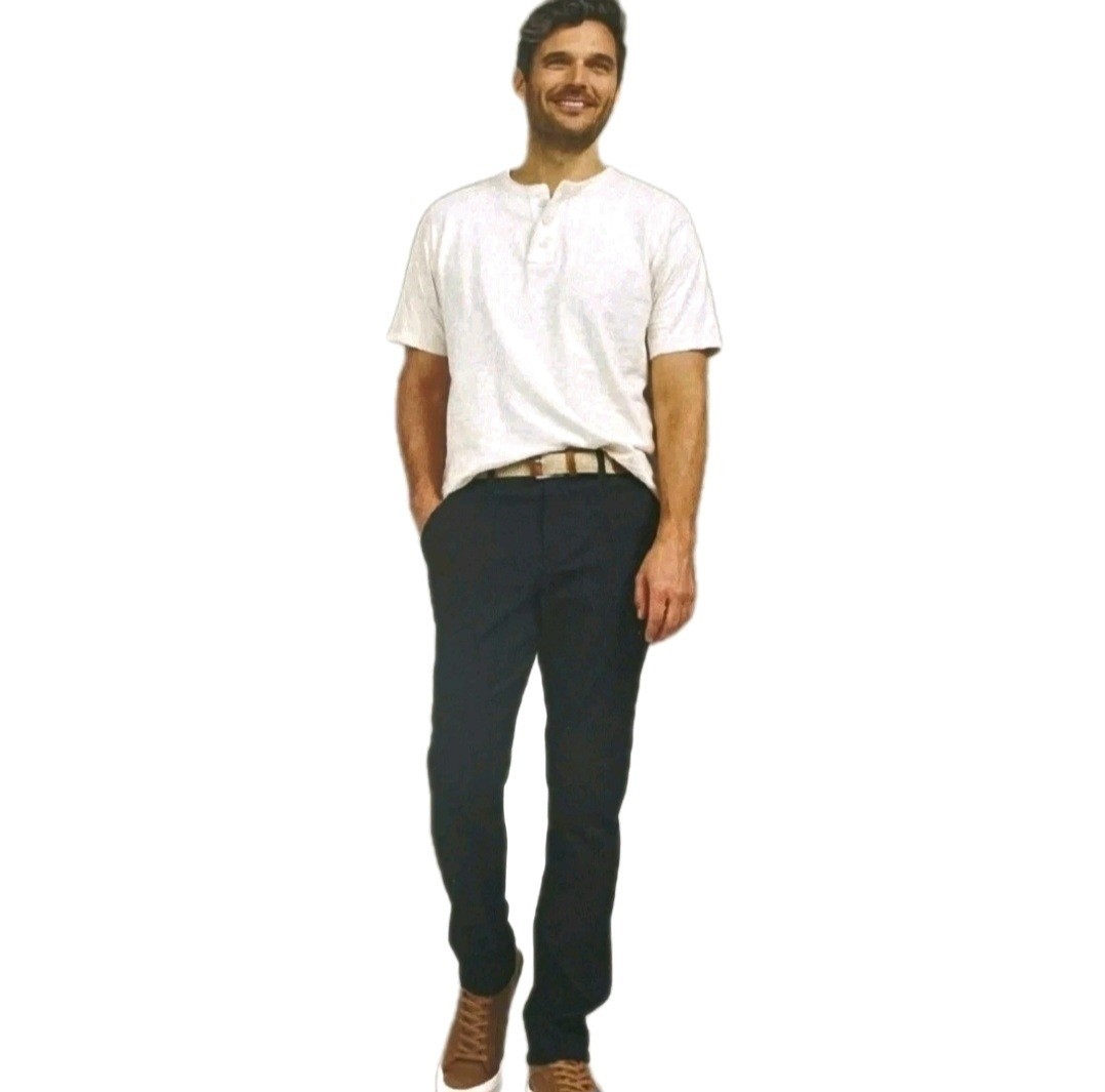 Weatherproof Men’s Hybrid Tech Pant Black Size 36×30 Tapered Leg Zip Pocket