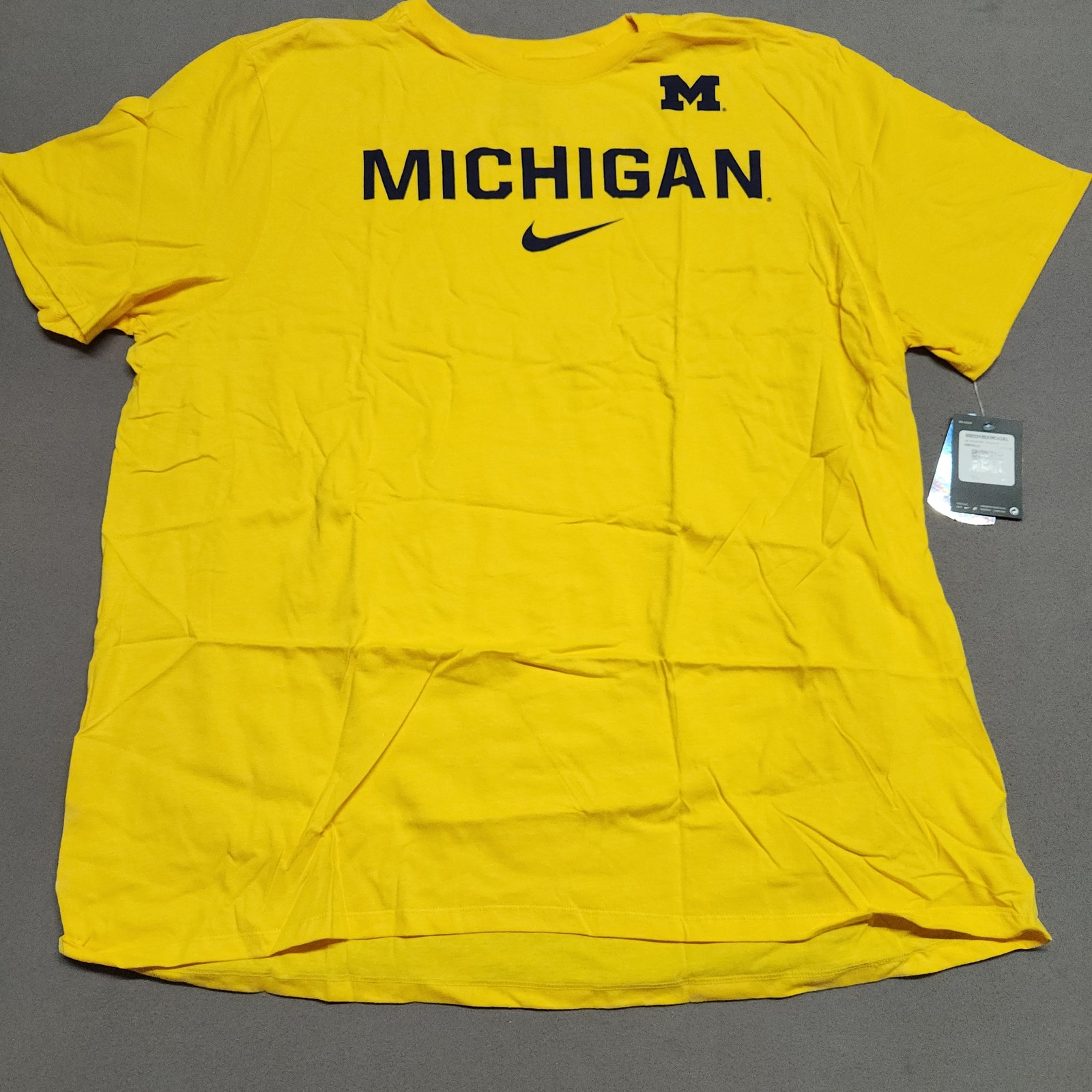 Nike Michigan Wolverines The Nike Tee 3Xl Athletic Cotton Yellow Amarillo 165