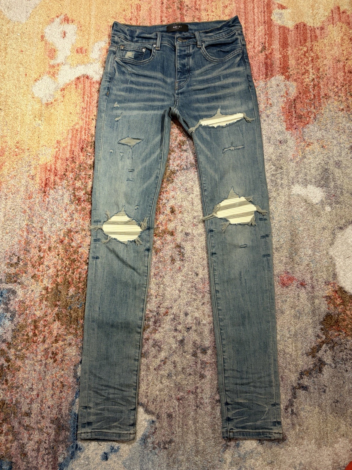 AMIRI MX1 White Patch Denim Size 30