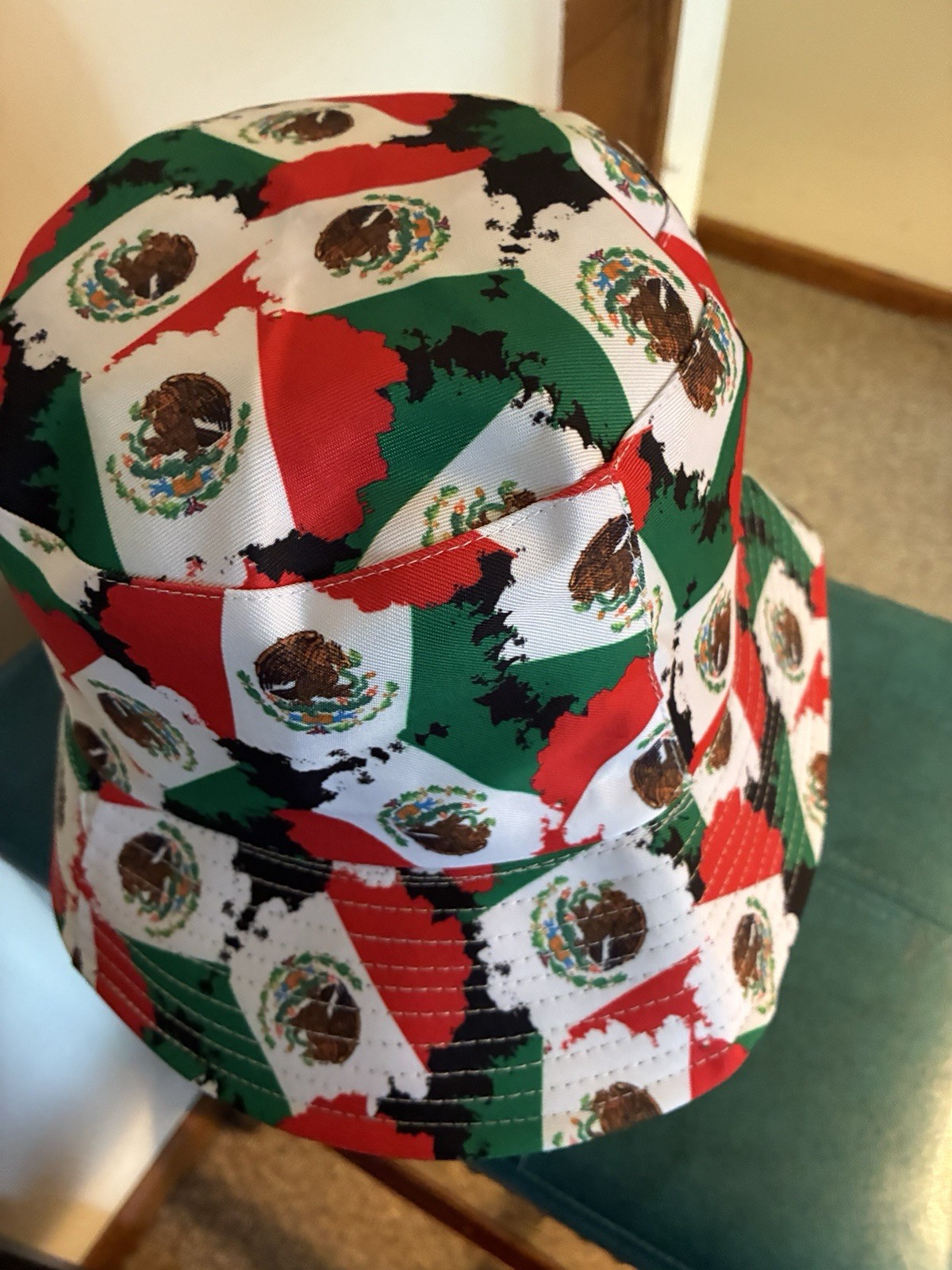 FIFA Men’s Multicolor Mexico Flag Pattern Bucket Hat One Size Flag Print
