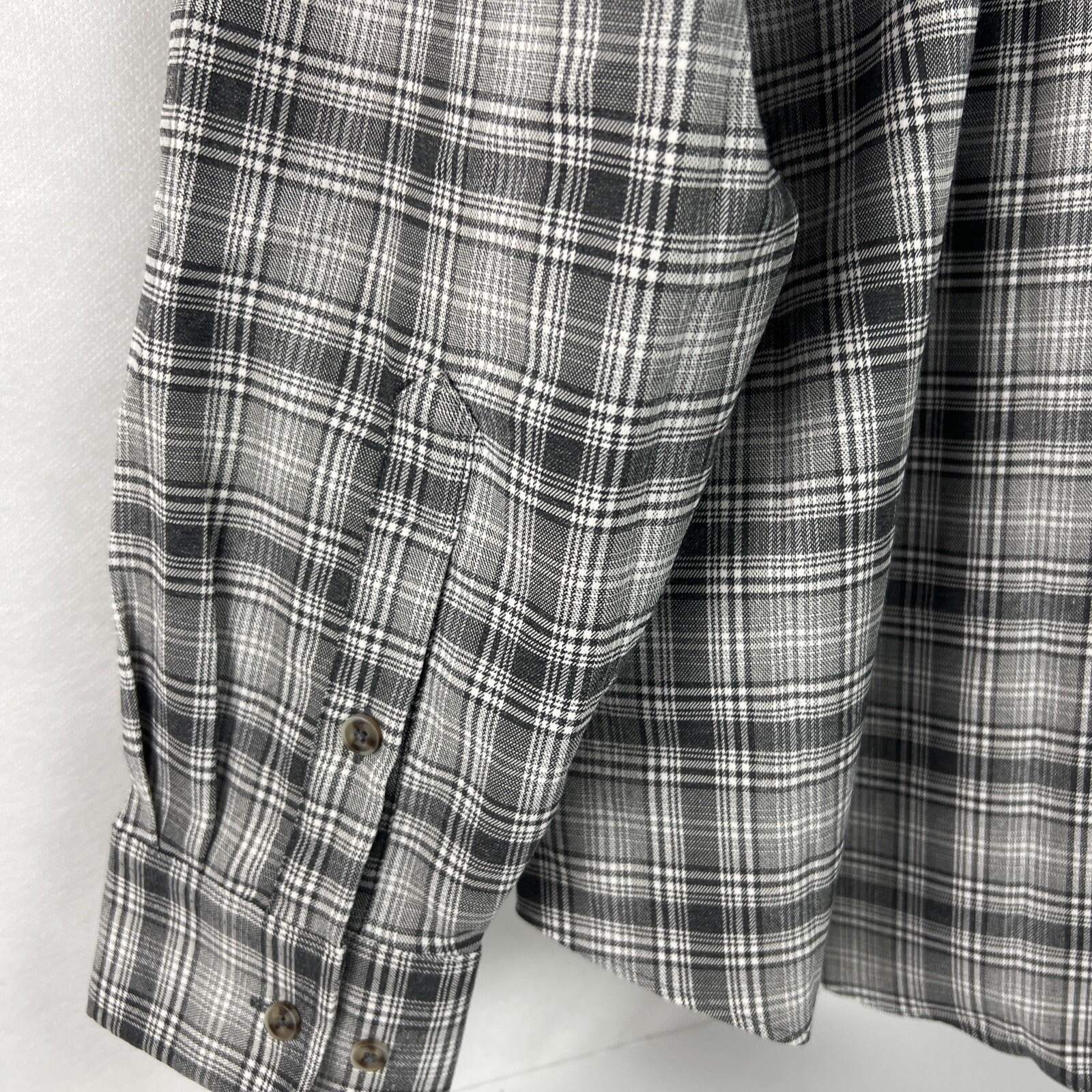 Genteal Men’s Shirt Size 3XL Performance Flannel 1382 Plaid Clouded Grey A21